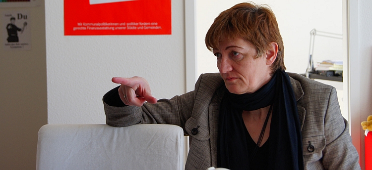 Cornelia Ernst am 25.Februar 2011 in Borna (Foto: Rene Jalaß